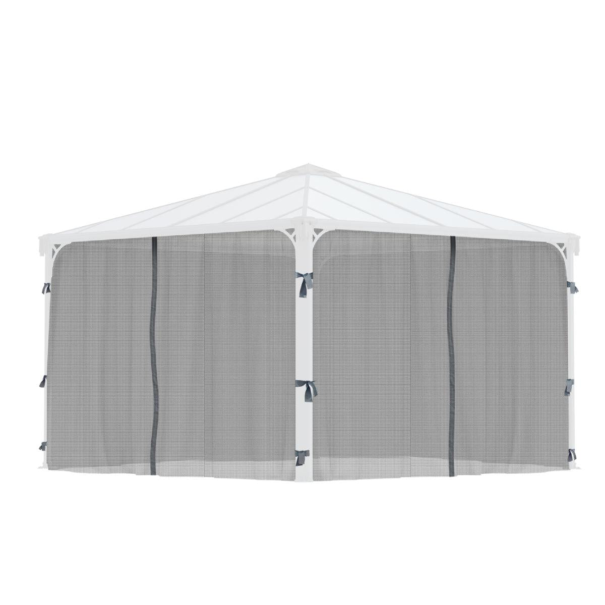 Milano 10 x 10 | Palermo 10 x 10 | Palermo 12 x 12 | Martinique 10 x 12 Gazebo Mosquito Netting Set | Palram-Canopia-Delightful Yard
