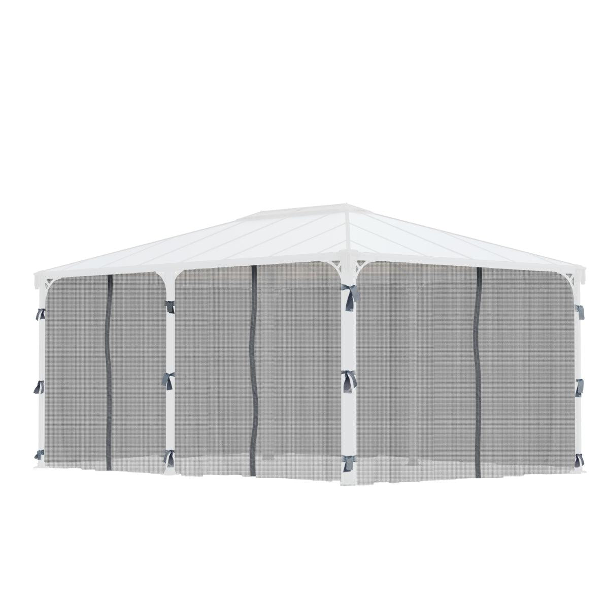 Milano 10 x 14 | Martinique 12 x 16 ft. Gazebo Mosquito Netting Set | Palram-Canopia-Delightful Yard