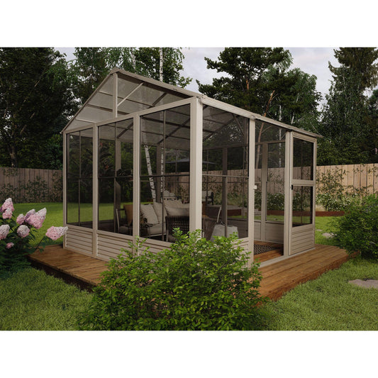 Myrdal Aluminum Solarium Polycarbonate Roof 11 x 14 ft. | Gazebo PenGuin-Delightful Yard