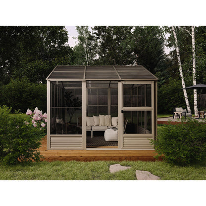 Myrdal Aluminum Solarium Polycarbonate Roof 11 x 14 ft. | Gazebo PenGuin-Delightful Yard