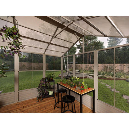 Myrdal Aluminum Solarium Polycarbonate Roof 11 x 14 ft. | Gazebo PenGuin-Delightful Yard