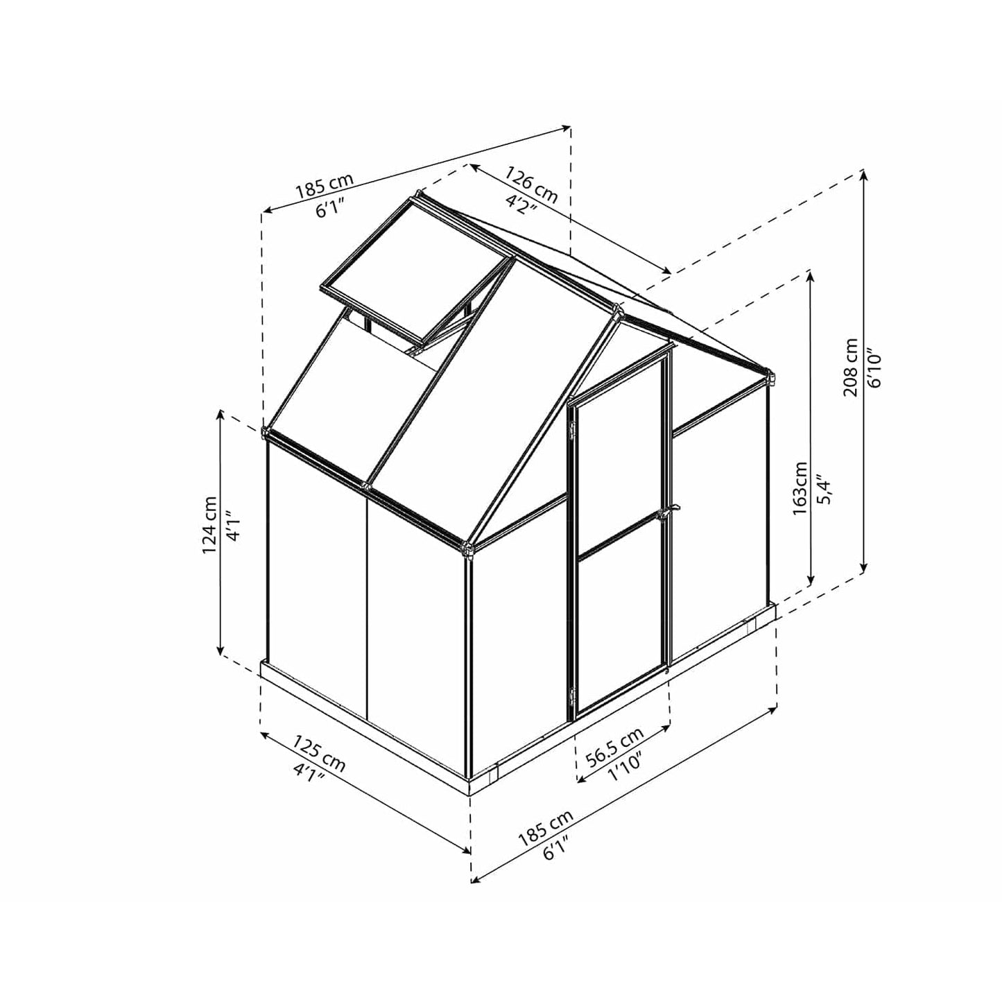 Mythos Greenhouse 6 x 4 ft. Silver Frame | Palram-Canopia - Delightful Yard