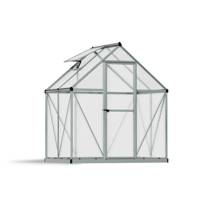 Mythos Polycarbonate Greenhouse 6 x 4 ft. Silver Frame | Palram-Canopia-Delightful Yard