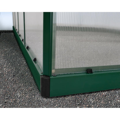 Mythos Polycarbonate Greenhouse 6 x 8 ft. Green Frame | Palram-Canopia-Delightful Yard