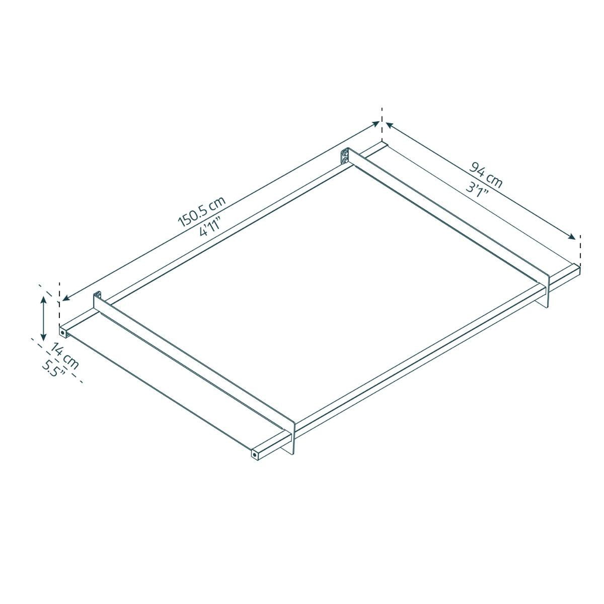 Nancy Door Awning 5 x 3 ft Clear Panel | Palram-Canopia-Delightful Yard