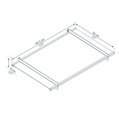 Nancy Door Awning 5 x 3 ft Clear Panel | Palram-Canopia-Delightful Yard