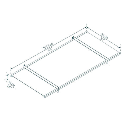 Nancy Door Awning 7 x 3 ft Clear Panel | Palram-Canopia-Delightful Yard