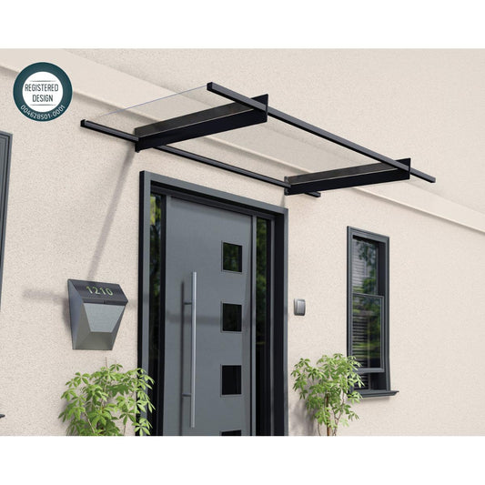 Nancy Door Awning 7 x 3 ft Clear Panel | Palram-Canopia-Delightful Yard