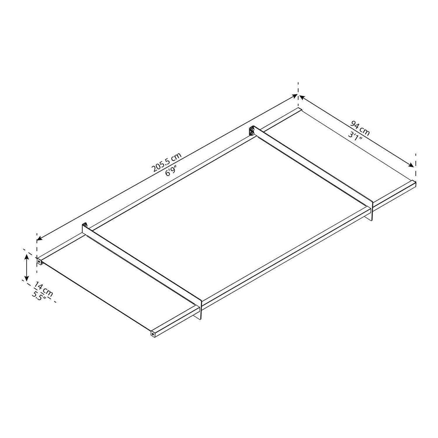 Nancy 2050 Door Awning Clear Panel | Palram-Canopia - Delightful Yard