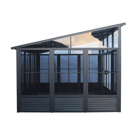 Narvik Aluminum Solarium Metal Roof 12 x 15 ft. | Gazebo PenGuin-Delightful Yard