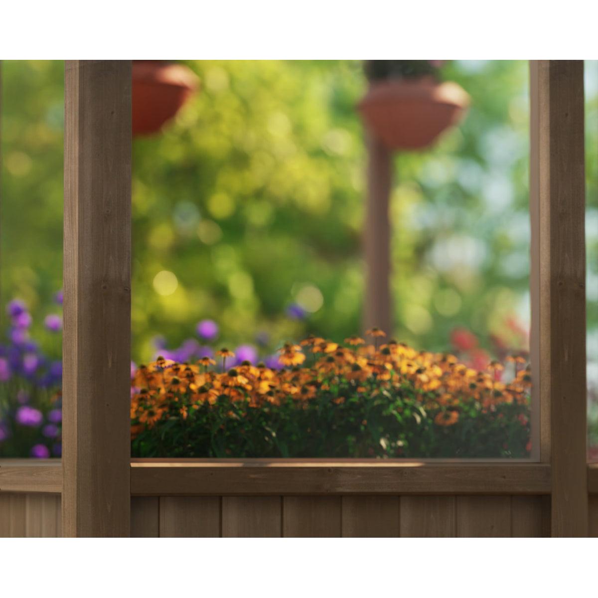 Natura Cedar Wood Polycarbonate Greenhouse 8 x 12 ft. | Palram-Canopia-Delightful Yard