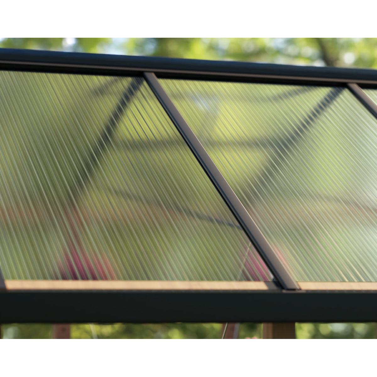 Natura Cedar Wood Polycarbonate Greenhouse 8 x 12 ft. | Palram-Canopia-Delightful Yard