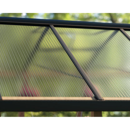 Natura Cedar Wood Polycarbonate Greenhouse 8 x 12 ft. | Palram-Canopia-Delightful Yard