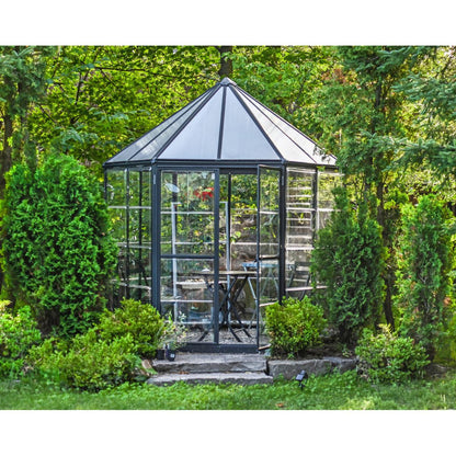Oasis Hexagonal Polycarbonate Greenhouse Solarium 8 ft. | Palram-Canopia-Delightful Yard