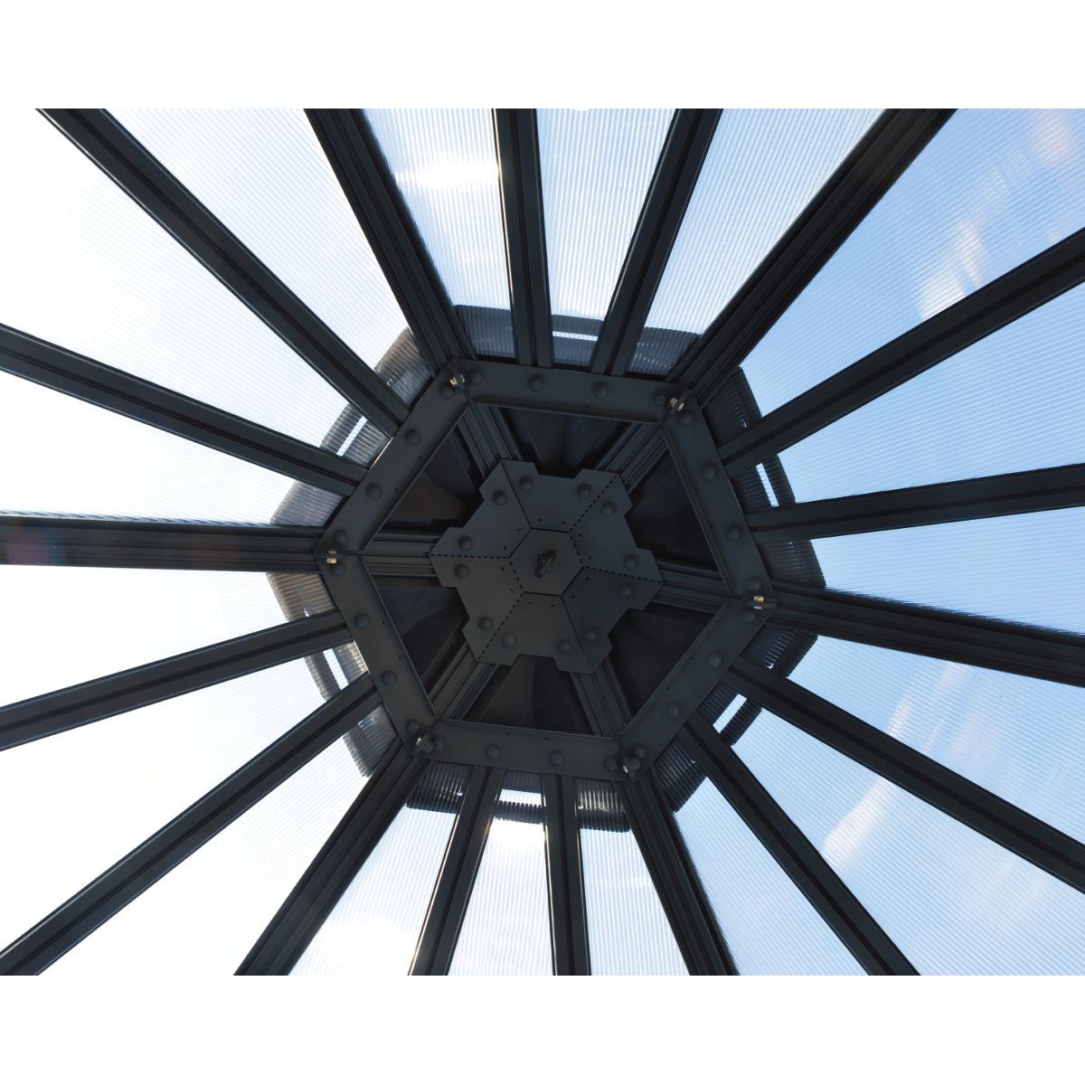 Oasis Hexagonal Polycarbonate Greenhouse Solarium 12 ft. | Palram-Canopia-Delightful Yard