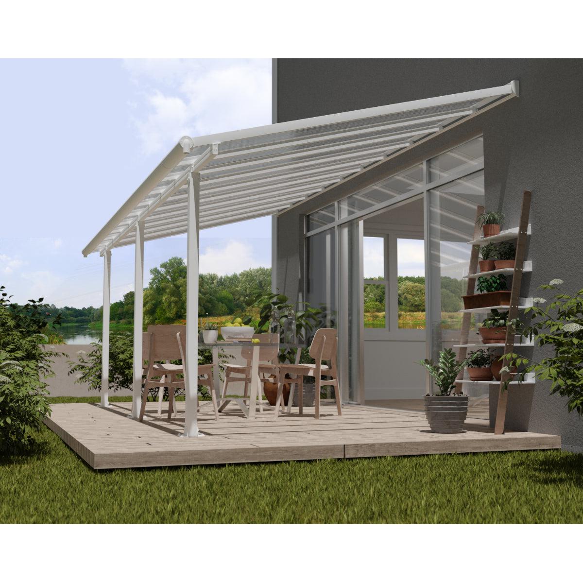 Olympia Aluminum Patio Covers 10 x 20 ft. Clear Panels | Palram-Canopia-Delightful Yard