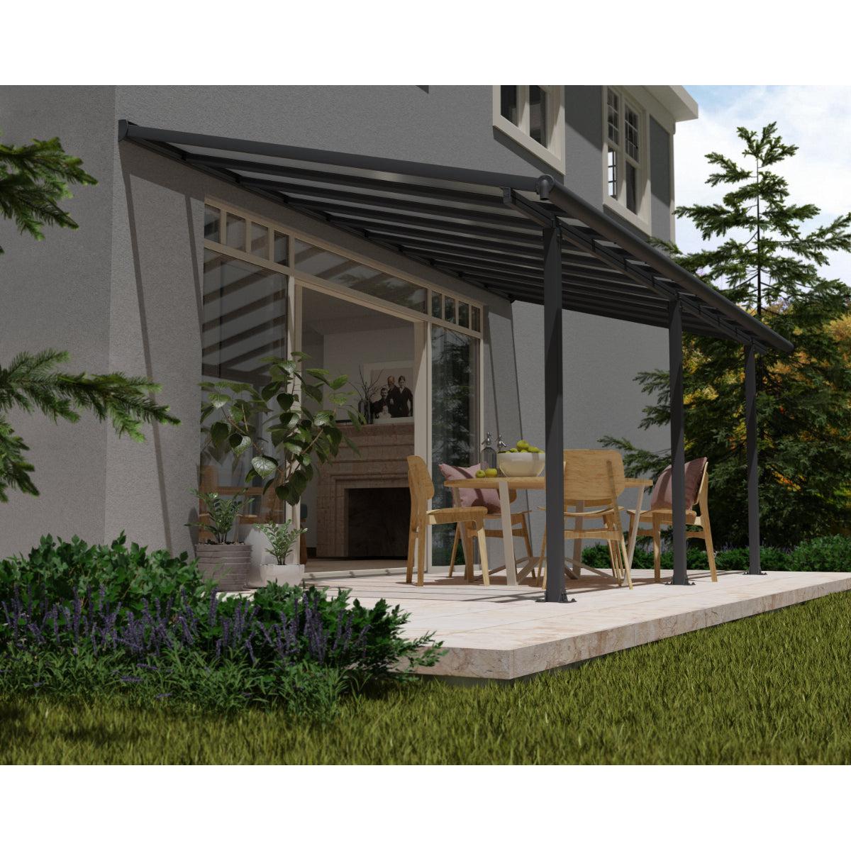 Olympia Aluminum Patio Covers 10 x 20 ft. Clear Panels | Palram-Canopia-Delightful Yard