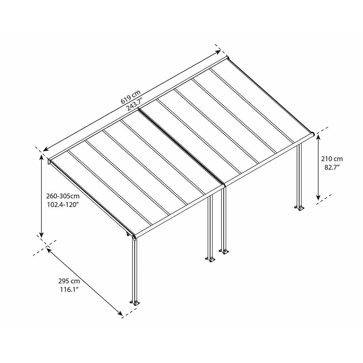 Olympia Patio Covers 10 x 20 ft. | Palram-Canopia - Delightful Yard