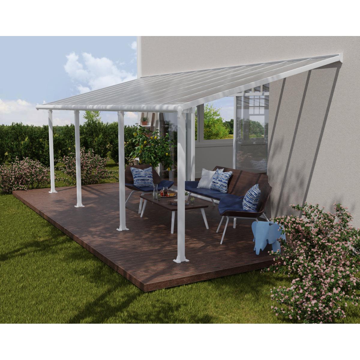 Olympia Aluminum Patio Covers 10 x 24 ft. Clear Panels | Palram-Canopia-Delightful Yard