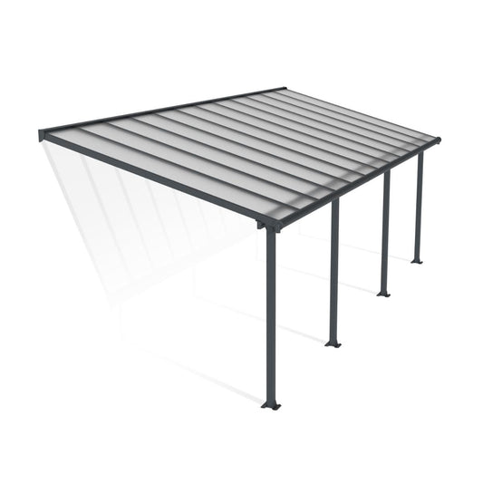 Olympia Aluminum Patio Covers 10 x 24 ft. Clear Panels | Palram-Canopia-Delightful Yard