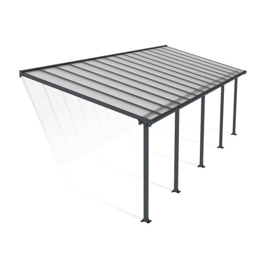 Olympia Aluminum Patio Covers 10 x 28 ft. | Palram-Canopia-Delightful Yard