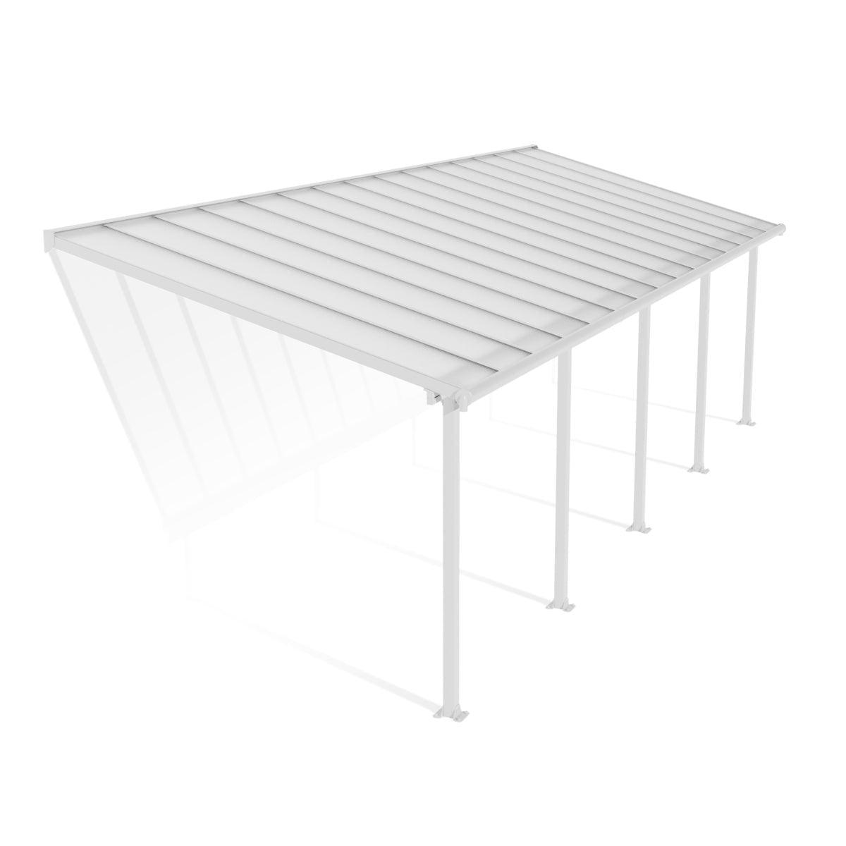 Olympia Aluminum Patio Covers 10 x 30 ft. Clear Panels | Palram-Canopia-Delightful Yard