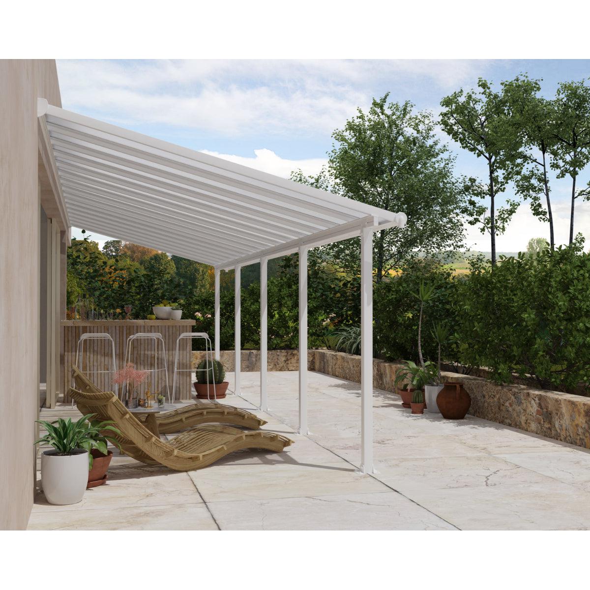 Olympia Aluminum Patio Covers 10 x 30 ft. Clear Panels | Palram-Canopia-Delightful Yard