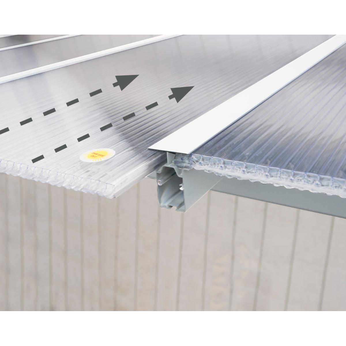 Olympia Aluminum Patio Covers 10 x 30 ft. Clear Panels | Palram-Canopia-Delightful Yard