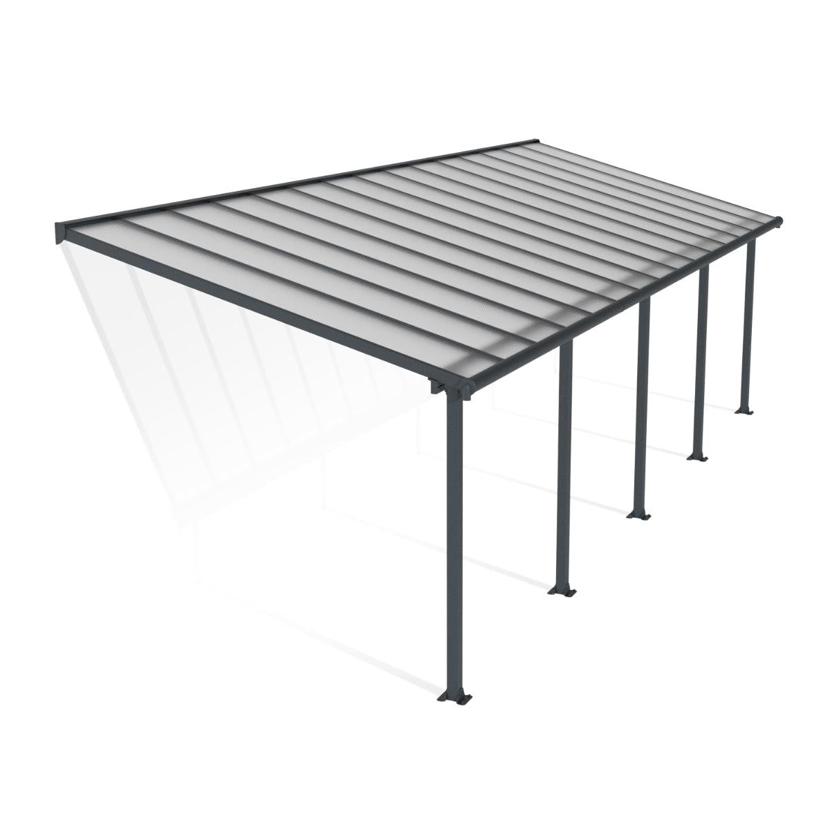 Olympia Aluminum Patio Covers 10 x 30 ft. Clear Panels | Palram-Canopia-Delightful Yard