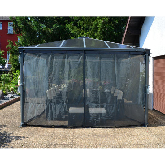 Palermo 14 x 14 ft. Gazebo Mosquito Netting Set | Palram-Canopia-Delightful Yard