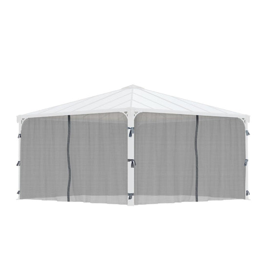 Palermo 14 x 14 ft. Gazebo Mosquito Netting Set | Palram-Canopia-Delightful Yard