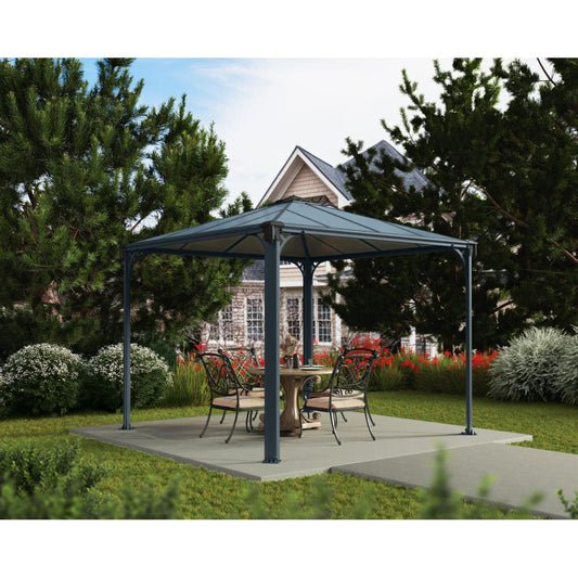 Palermo Aluminum Gazebo 10 x 10 ft. | Palram-Canopia-Delightful Yard