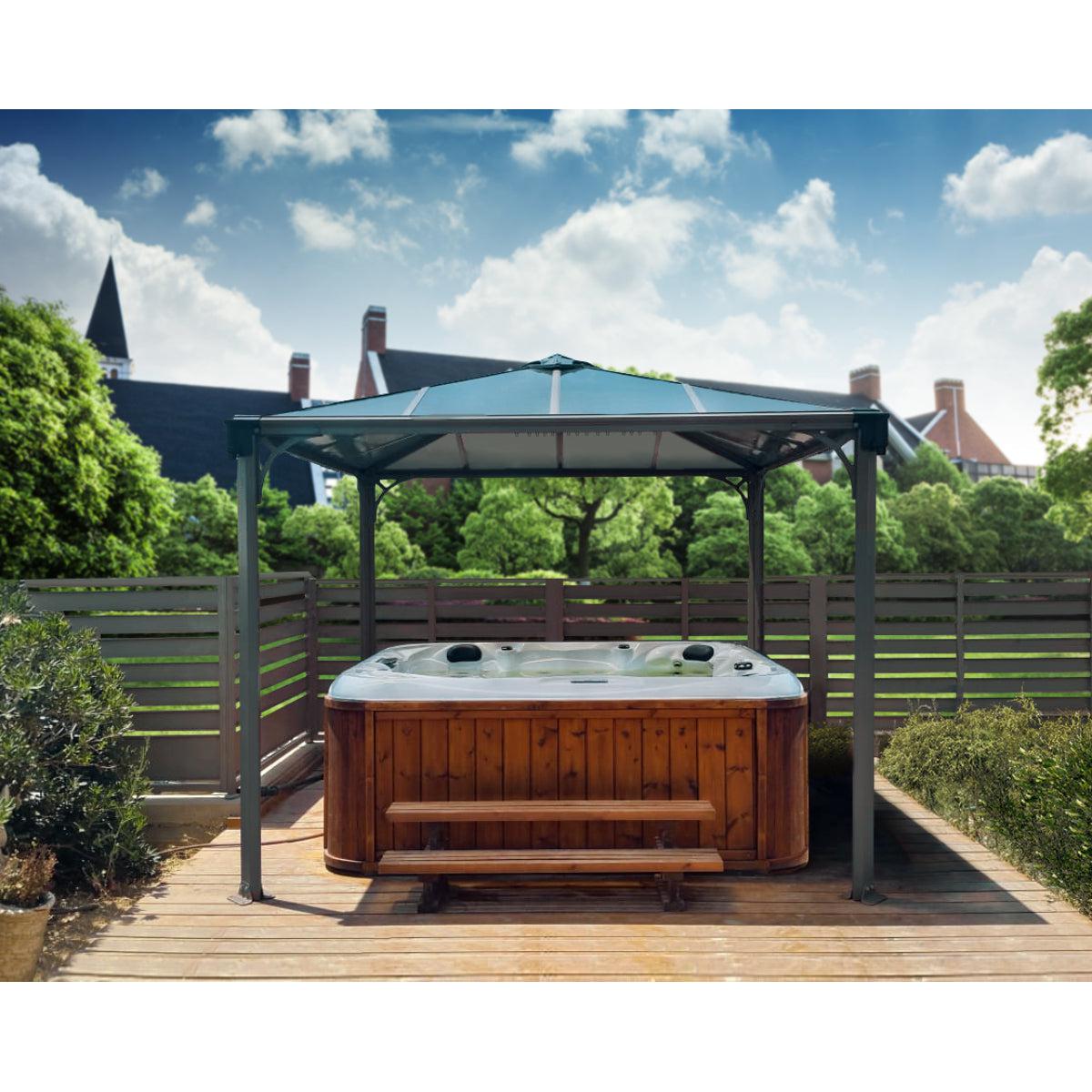 Palermo Aluminum Gazebo 10 x 10 ft. | Palram-Canopia-Delightful Yard