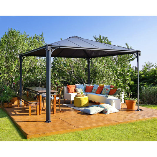 Palermo Aluminum Gazebo 12 x 12 ft. | Palram-Canopia-Delightful Yard