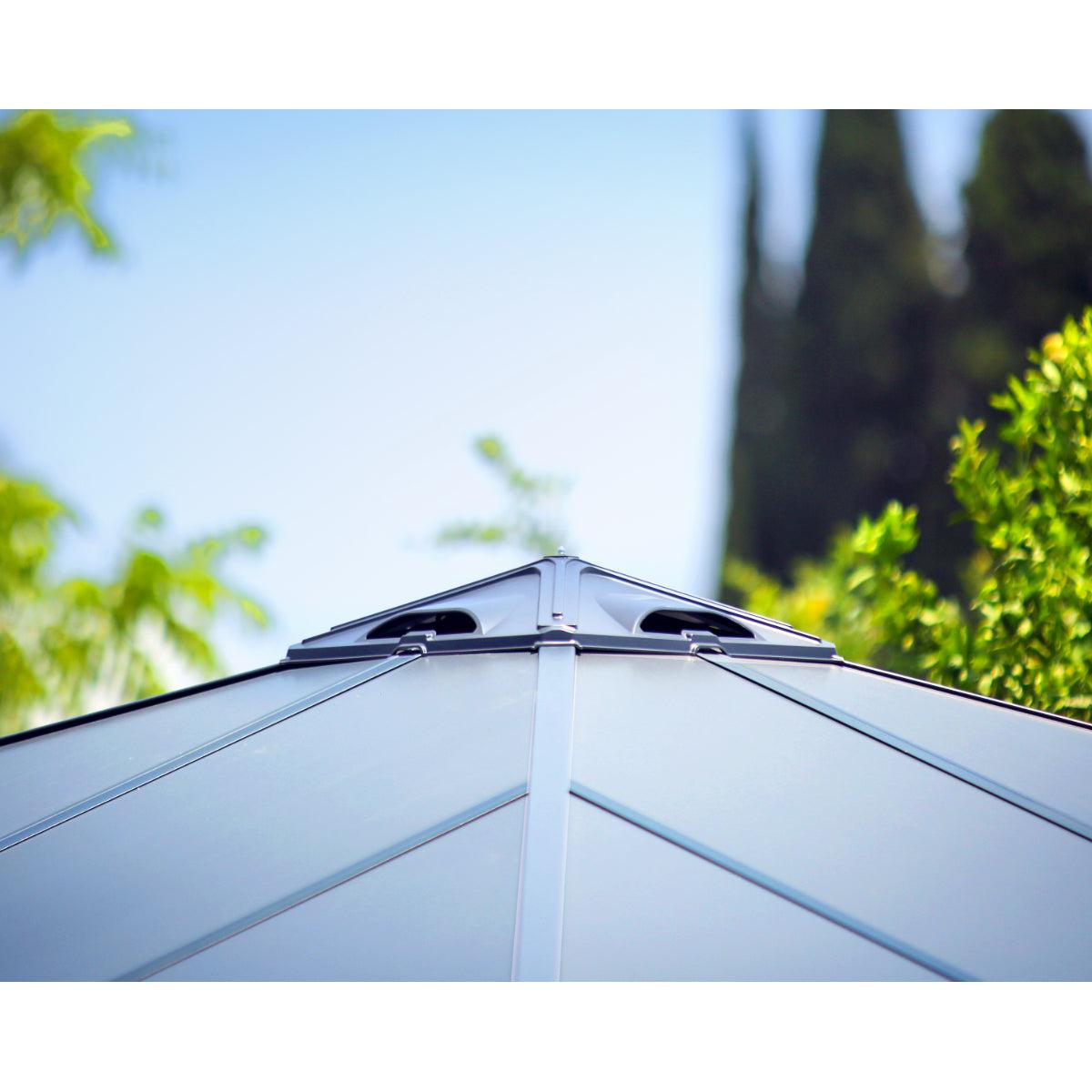 Palermo Aluminum Gazebo 14 x 14 ft. | Palram-Canopia-Delightful Yard