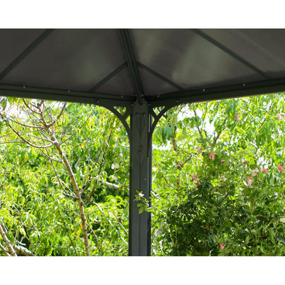 Palermo Aluminum Gazebo 14 x 14 ft. | Palram-Canopia-Delightful Yard