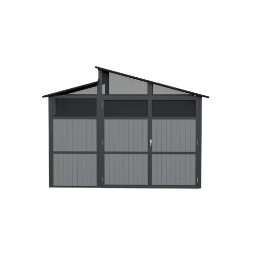 Rainier Aluminum Frame Storage Shed 8 x 11 ft | Sojag-Delightful Yard