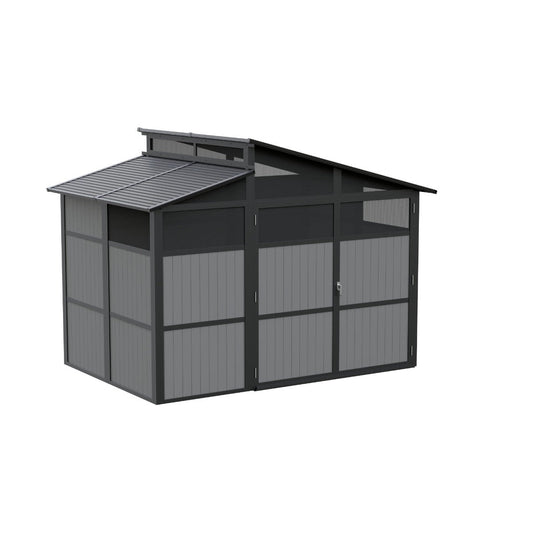 Rainier Aluminum Frame Storage Shed 8 x 11 ft | Sojag-Delightful Yard