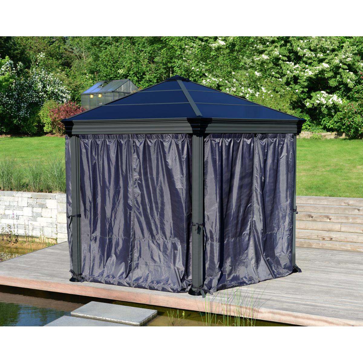 Roma 12 x 14 ft. Gazebo Curtain Set | Palram-Canopia-Delightful Yard