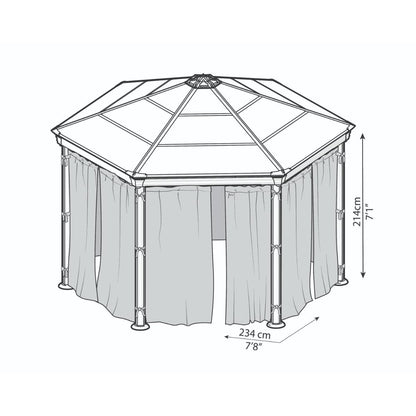 Roma 12 x 14 ft. Gazebo Curtain Set | Palram-Canopia-Delightful Yard