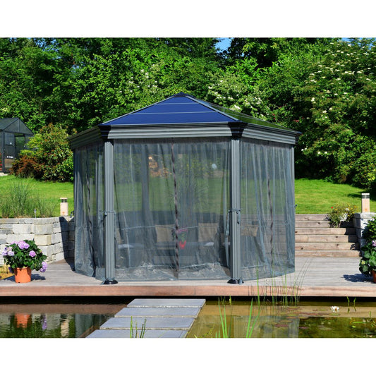 Roma 12 x 14 ft. Gazebo Mosquito Netting Set | Palram-Canopia-Delightful Yard