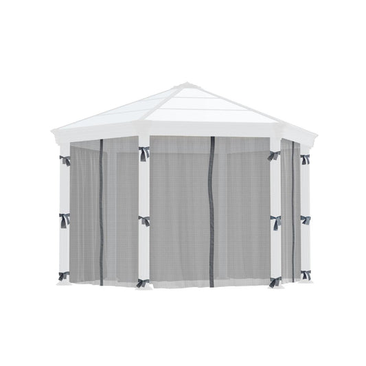 Roma 12 x 14 ft. Gazebo Mosquito Netting Set | Palram-Canopia-Delightful Yard