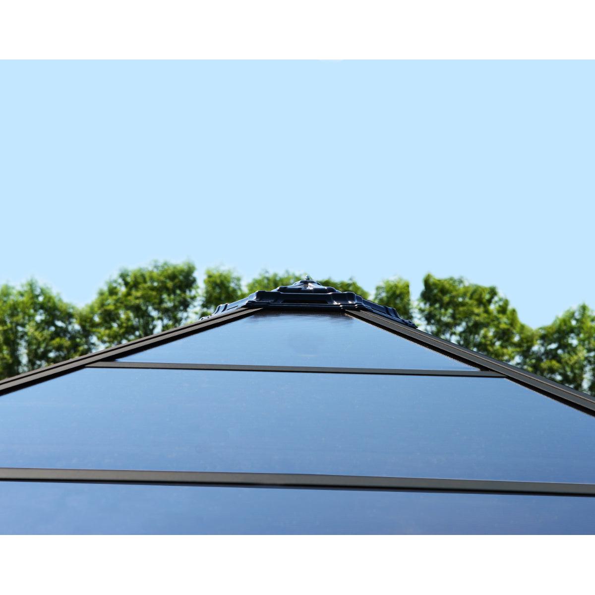 Roma Hexagonal Aluminum Gazebo 12 x 14 ft. | Palram-Canopia-Delightful Yard