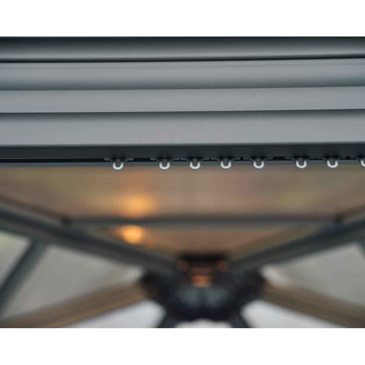 Roma Hexagonal Aluminum Gazebo 12 x 14 ft. | Palram-Canopia-Delightful Yard