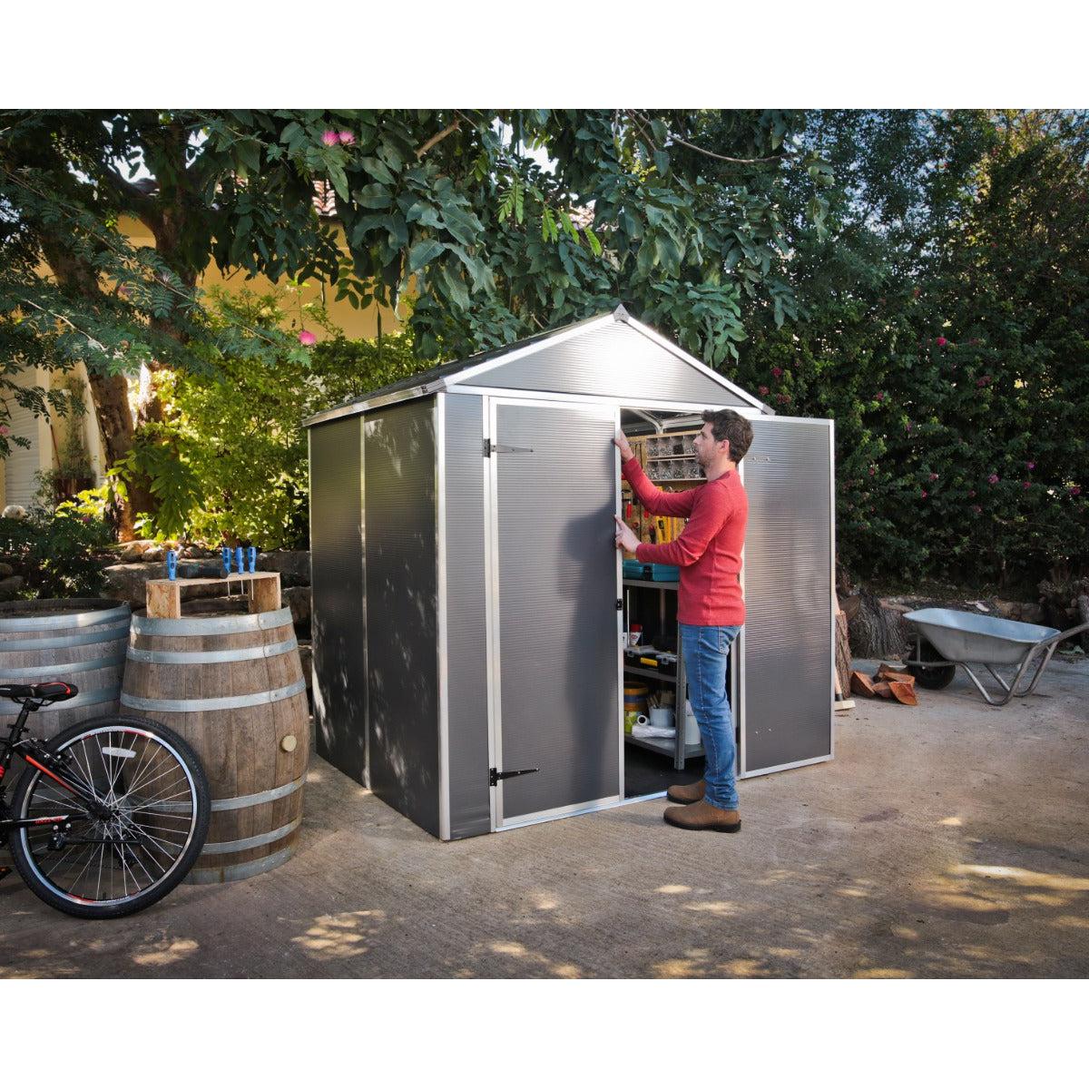 Rubicon Heavy Duty Skylight Shed 6 x 5 ft. | Palram-Canopia-Delightful Yard