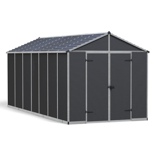 Rubicon Heavy Duty Skylight Shed 8 x 17 ft. | Palram-Canopia-Delightful Yard