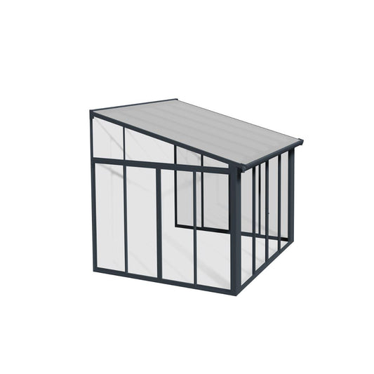 San Remo Wall Mounted Sunroom 10 x 10 ft. | Palram-Canopia-Delightful Yard