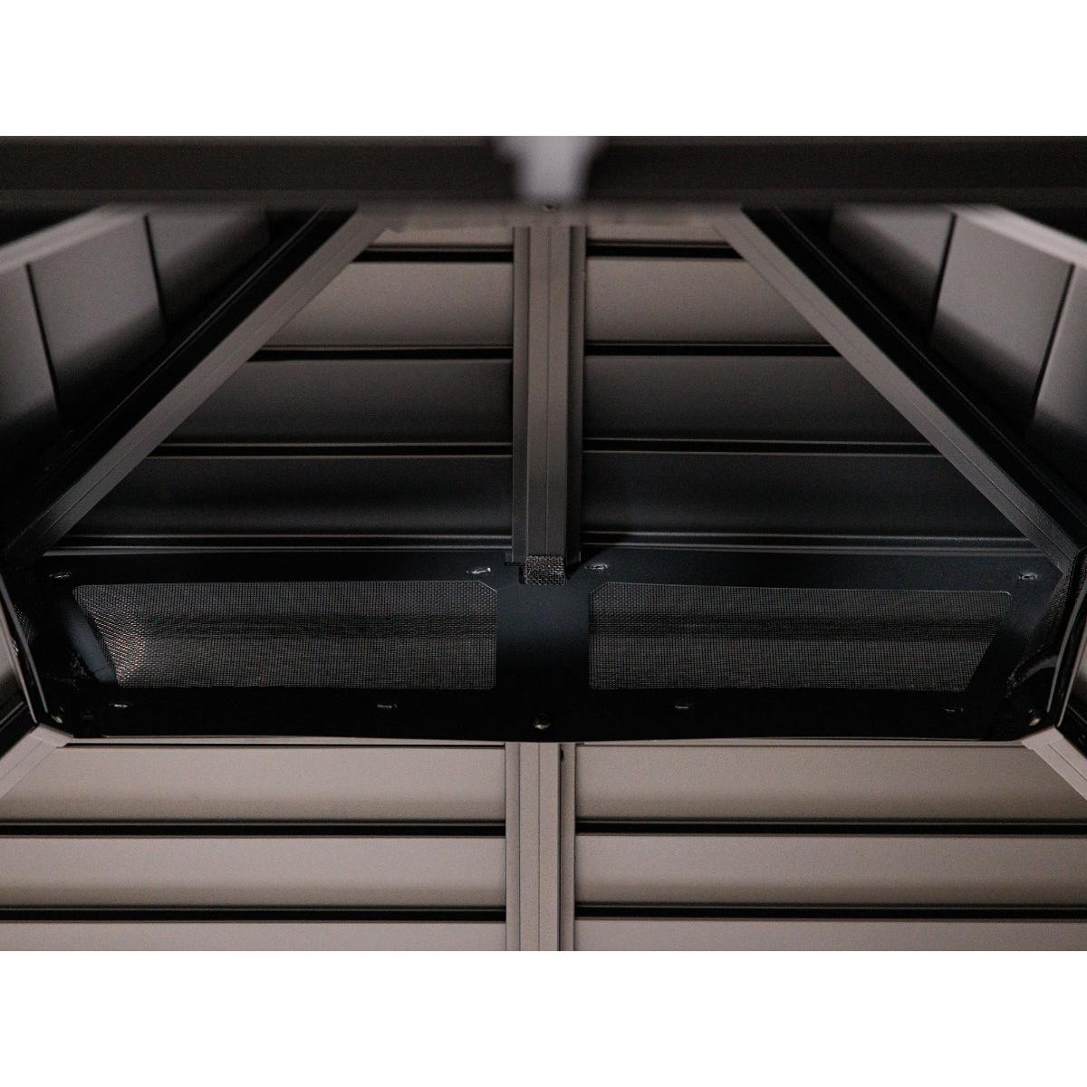 Shefford Aluminum Gazebo 8 x 8 ft. Double Roof Black | Gazebo PenGuin-Delightful Yard