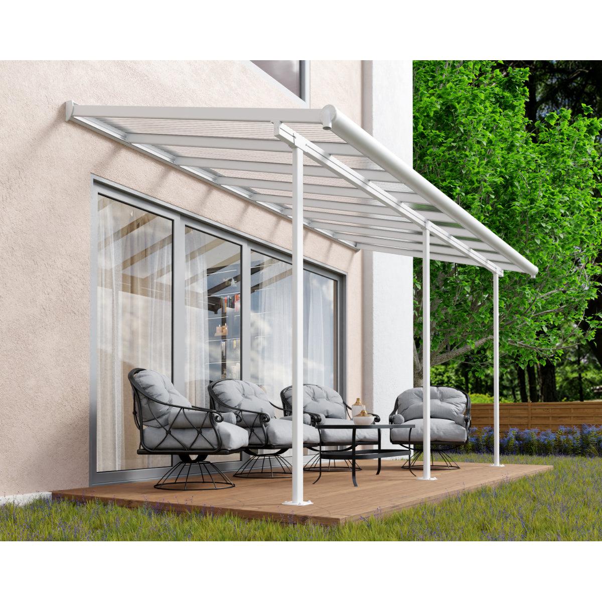 Sierra Aluminum Patio Covers 7.5 x 15 ft. Clear Panels | Palram-Canopia-Delightful Yard