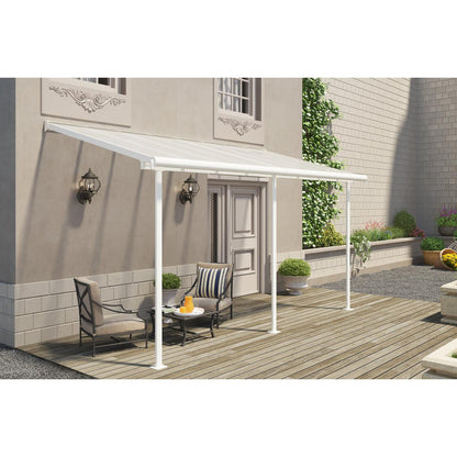 Sierra Aluminum Patio Covers 7.5 x 15 ft. Clear Panels | Palram-Canopia-Delightful Yard